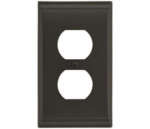 Amerock Wall Plate Black Bronze Duplex Outlet Cover Candler 1 Pack Electrical Outlet Cover