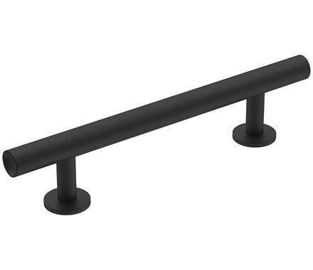 Amerock Cabinet Pull Matte Black 3-3/4 inch (96 mm) Center-to-Center Radius 1 Pack Drawer Pull Cabinet Handle Cabinet Hardware