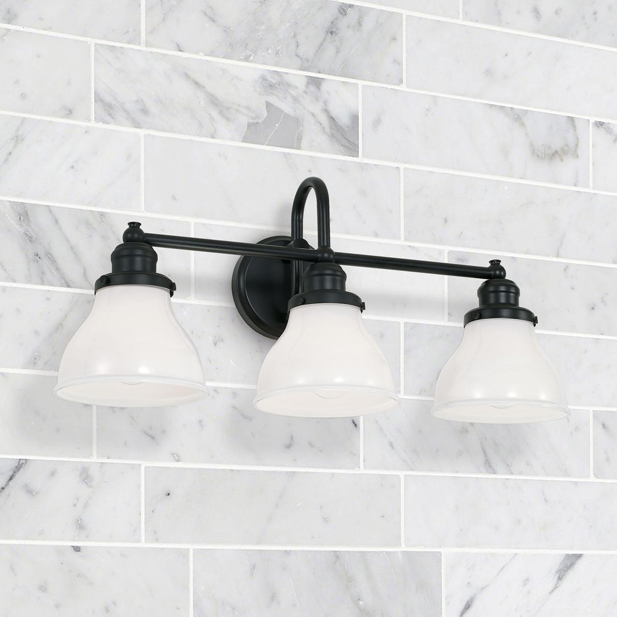 Capital Lighting 8303MB-128 Baxter 3 Light Vanity Matte Black