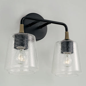 Capital Lighting 145621KB-530 Amara 2 Light Vanity Matte Black with Brass
