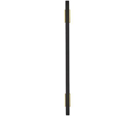 Amerock Cabinet Pull Brushed Gold/Matte Black 7-9/16 inch (192 mm) Center to Center Urbanite 1 Pack Drawer Pull Drawer Handle Cabinet Hardware