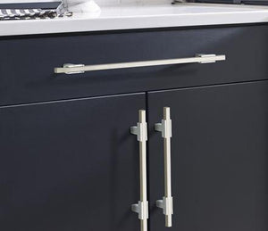 Amerock Cabinet Pull Polished Chrome/Satin Nickel 10-1/16 inch (256 mm) Center to Center Urbanite 1 Pack Drawer Pull Drawer Handle Cabinet Hardware