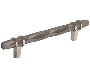 Amerock Cabinet Pull Black Chrome/Satin Nickel 5-1/16 inch (128 mm) Center-to-Center London 1 Pack Drawer Pull Drawer Handle Cabinet Hardware