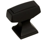 Amerock Cabinet Knob Black Bronze 1-1/4 inch (32 mm) Length Mulholland 1 Pack Drawer Knob Cabinet Hardware