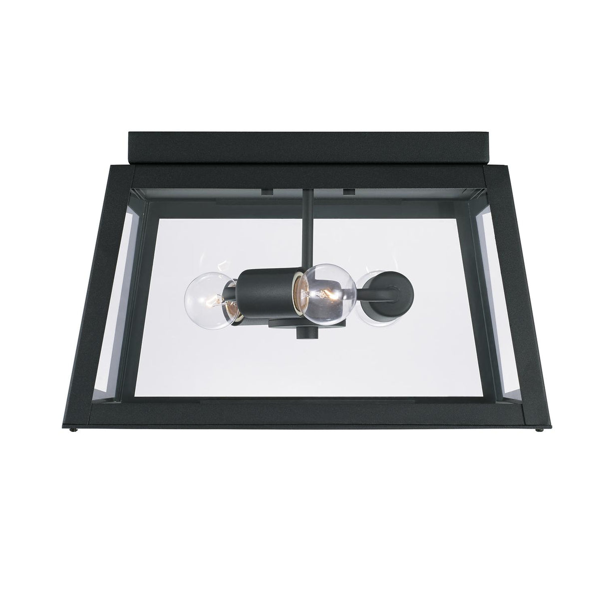 Capital Lighting 943736BK Leighton 3 Light Outdoor Flush Black