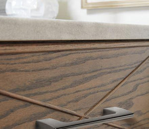 Amerock Cabinet Pull Graphite 3-3/4 inch (96 mm) Center to Center Riva 1 Pack Drawer Pull Drawer Handle Cabinet Hardware