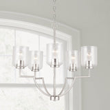 Capital Lighting 439351BN-500 Carter 5 Light Chandelier Brushed Nickel