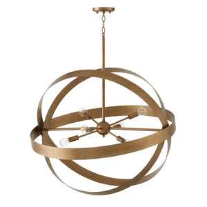 Capital Lighting 439061ML Jude 6 Light Chandelier Mystic Lustre