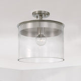 Capital Lighting 246812BN Mason 1 Light Semi-Flush Brushed Nickel