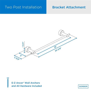 Gerber D446412BN Brushed Nickel Parma 18" Towel Bar