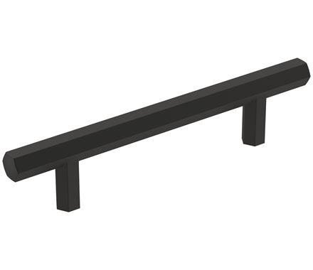 Amerock Cabinet Pull Matte Black 3-3/4 inch (96 mm) Center-to-Center Caliber 1 Pack Drawer Pull Cabinet Handle Cabinet Hardware