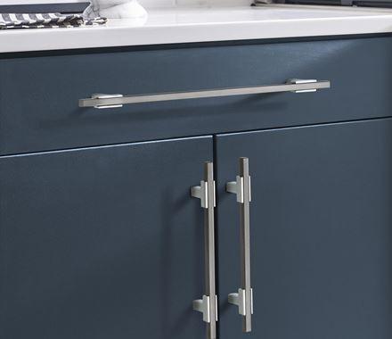 Amerock Cabinet Pull Polished Chrome/Black Chrome 5-1/16 inch (128 mm) Center to Center Urbanite 1 Pack Drawer Pull Drawer Handle Cabinet Hardware