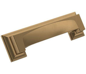 Amerock Cabinet Cup Pull Champagne Bronze 3 inch & 3-3/4 inch (76mm & 96 mm) Center-to-Center Appoint 1 Pack Drawer Pull Cabinet Handle Cabinet Hardware
