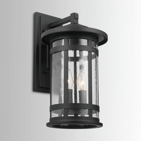 Capital Lighting 935521BK Mission Hills 2 Light Outdoor Wall Lantern Black