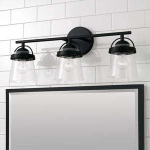 Capital Lighting 147031MB-534 Madison 3 Light Vanity Matte Black