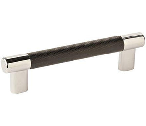 Amerock Cabinet Pull Polished Nickel/Black Bronze 5-1/16 inch (128 mm) Center to Center Esquire 1 Pack Drawer Pull Drawer Handle Cabinet Hardware