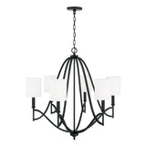 Capital Lighting 442361MB-701 Sylvia 6 Light Chandelier Matte Black