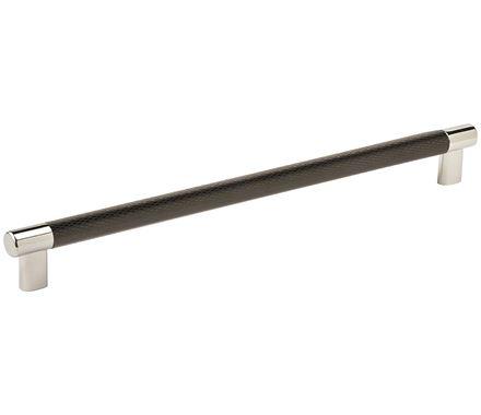 Amerock Cabinet Pull Polished Nickel/Black Bronze 12-5/8 inch (320 mm) Center to Center Esquire 1 Pack Drawer Pull Drawer Handle Cabinet Hardware