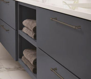 Amerock Cabinet Pull Matte Black 8-13/16 inch (224 mm) Center-to-Center Destine 1 Pack Drawer Pull Cabinet Handle Cabinet Hardware