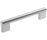 Amerock Cabinet Pull Polished Chrome 5-1/16 inch (128 mm) Center-to-Center Versa 1 Pack Drawer Pull Cabinet Handle Cabinet Hardware