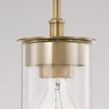 Capital Lighting 246811AD-532 Mason 1 Light Semi-Flush Aged Brass