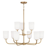 Capital Lighting 448891AD-542 Lawson 9 Light Chandelier Aged Brass