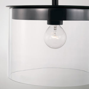 Capital Lighting 246812MB Mason 1 Light Semi-Flush Matte Black
