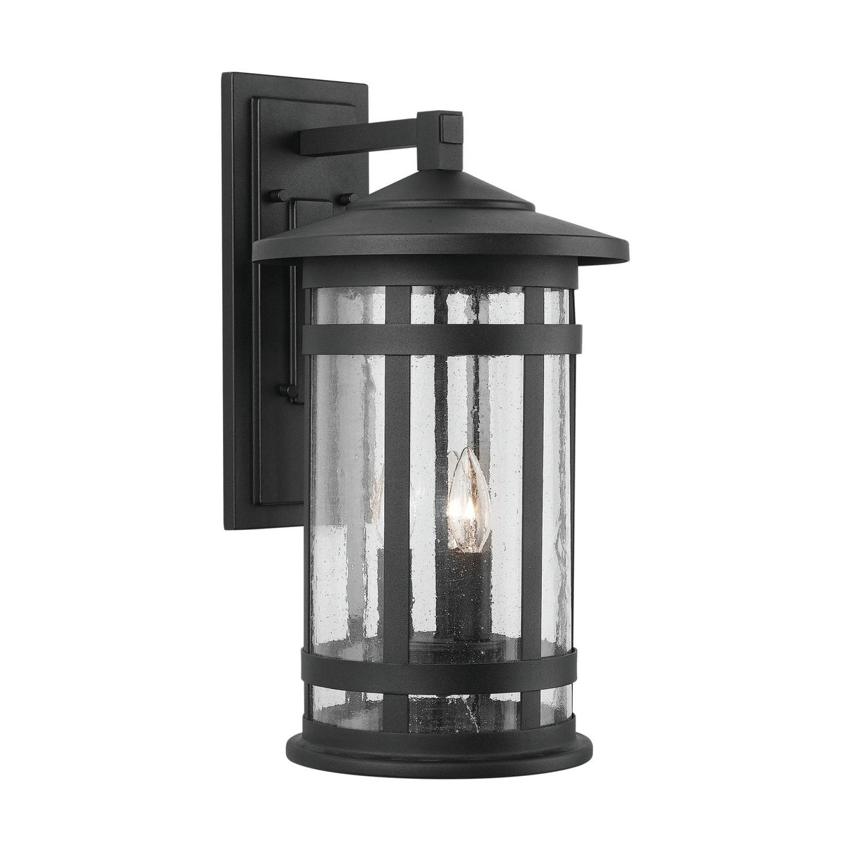 Capital Lighting 935531BK Mission Hills 3 Light Outdoor Wall Lantern Black