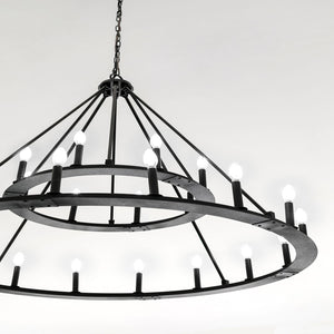 Capital Lighting 4910BI Pearson 24 Light Chandelier Black Iron