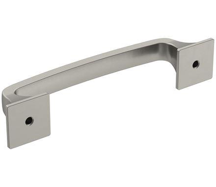 Amerock Cabinet Pull Satin Nickel 3-3/4 inch (96 mm) Center-to-Center Ville 1 Pack Drawer Pull Cabinet Handle Cabinet Hardware