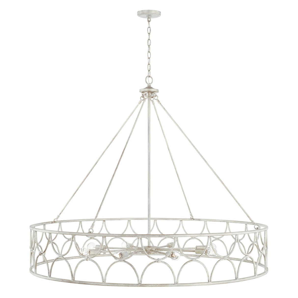 Capital Lighting 443381WW Ricci 8 Light Chandelier Winter White