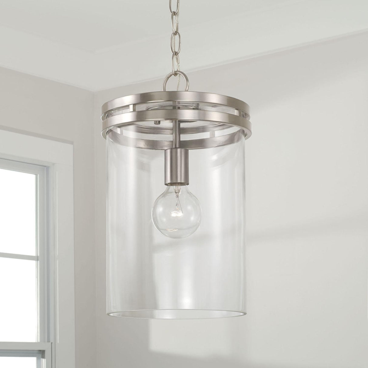 Capital Lighting 348711BN Fuller 1 Light Pendant Brushed Nickel