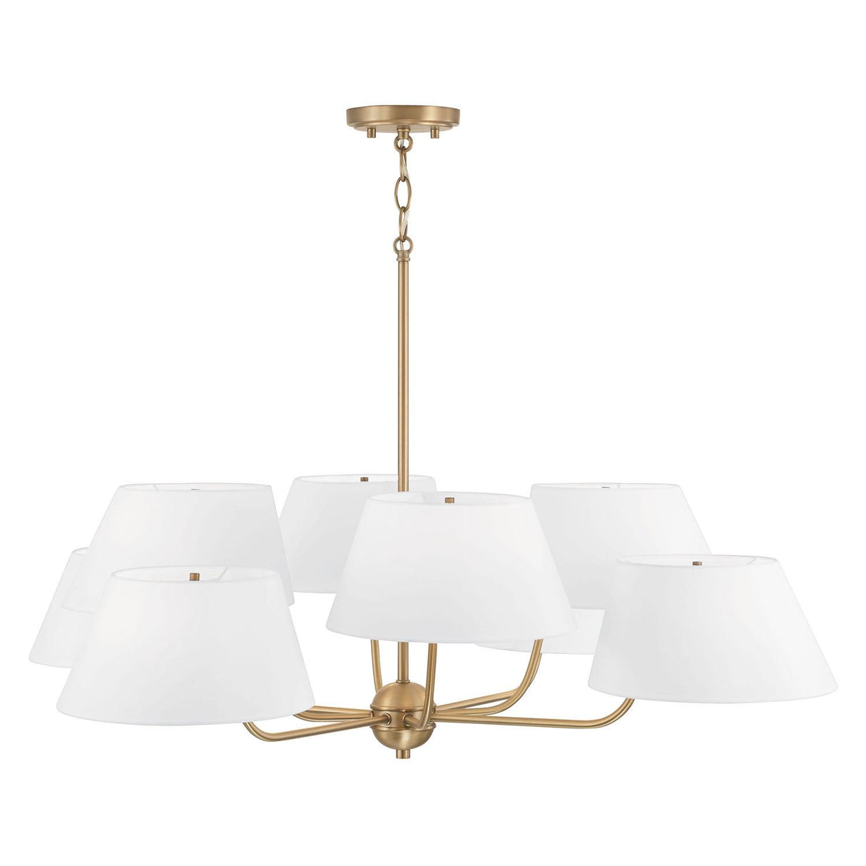 Capital Lighting 450481AD Welsley 8 Light Chandelier Aged Brass