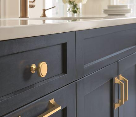 Amerock Cabinet Pull Champagne Bronze 3-3/4 inch (96 mm) Center-to-Center Exceed 1 Pack Drawer Pull Cabinet Handle Cabinet Hardware