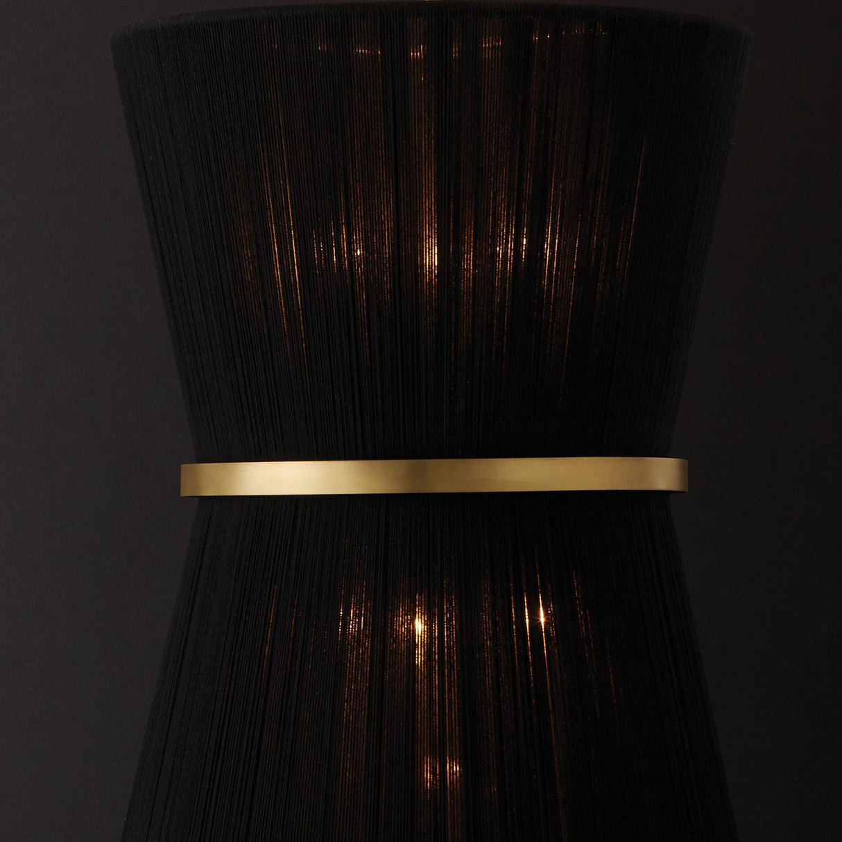 Capital Lighting 541261KP Cecilia 6 Light Foyer Black Rope and Patinaed Brass