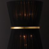 Capital Lighting 541261KP Cecilia 6 Light Foyer Black Rope and Patinaed Brass