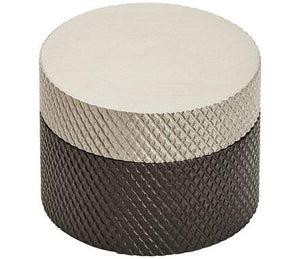 Amerock Cabinet Knob Matte Black/Silver Champagne 1-1/4 inch (32 mm) Diameter Transcendent 1 Pack Drawer Knob Cabinet Hardware
