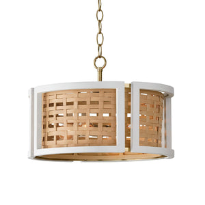 Capital Lighting 244341WM Lola 4 Light Semi-Flush Flat White and Matte Brass