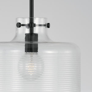 Capital Lighting 342511MB Brighton 1 Light Pendant Matte Black
