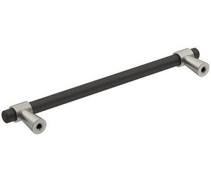 Amerock Cabinet Pull Matte Black/Satin Nickel 6-5/16 inch (160 mm) Center-to-Center Mergence 1 Pack Drawer Pull Cabinet Handle Cabinet Hardware