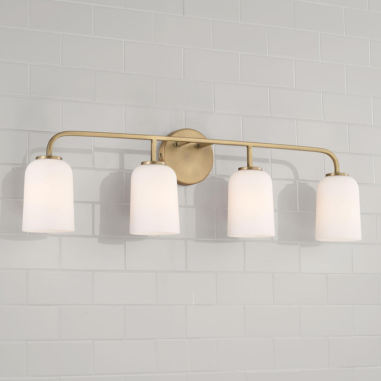 Capital Lighting 148841AD-542 Lawson 4 Light Vanity Aged Brass