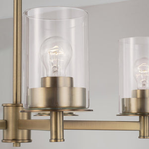 Capital Lighting 446851AD-532 Mason 5 Light Chandelier Aged Brass