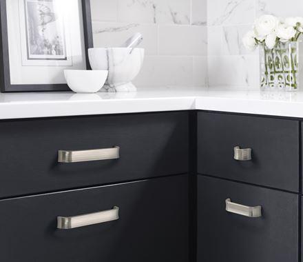 Amerock Cabinet Pull Satin Nickel 6-5/16 inch (160 mm) Center to Center Concentric 1 Pack Drawer Pull Drawer Handle Cabinet Hardware