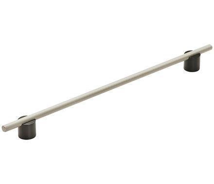 Amerock Cabinet Pull Matte Black/Silver Champagne 12-5/8 inch (320 mm) Center to Center Transcendent 1 Pack Drawer Pull Drawer Handle Cabinet Hardware