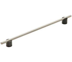 Amerock Cabinet Pull Matte Black/Silver Champagne 12-5/8 inch (320 mm) Center to Center Transcendent 1 Pack Drawer Pull Drawer Handle Cabinet Hardware
