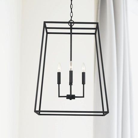 Capital Lighting 337341BI Clint 4 Light Pendant Black Iron