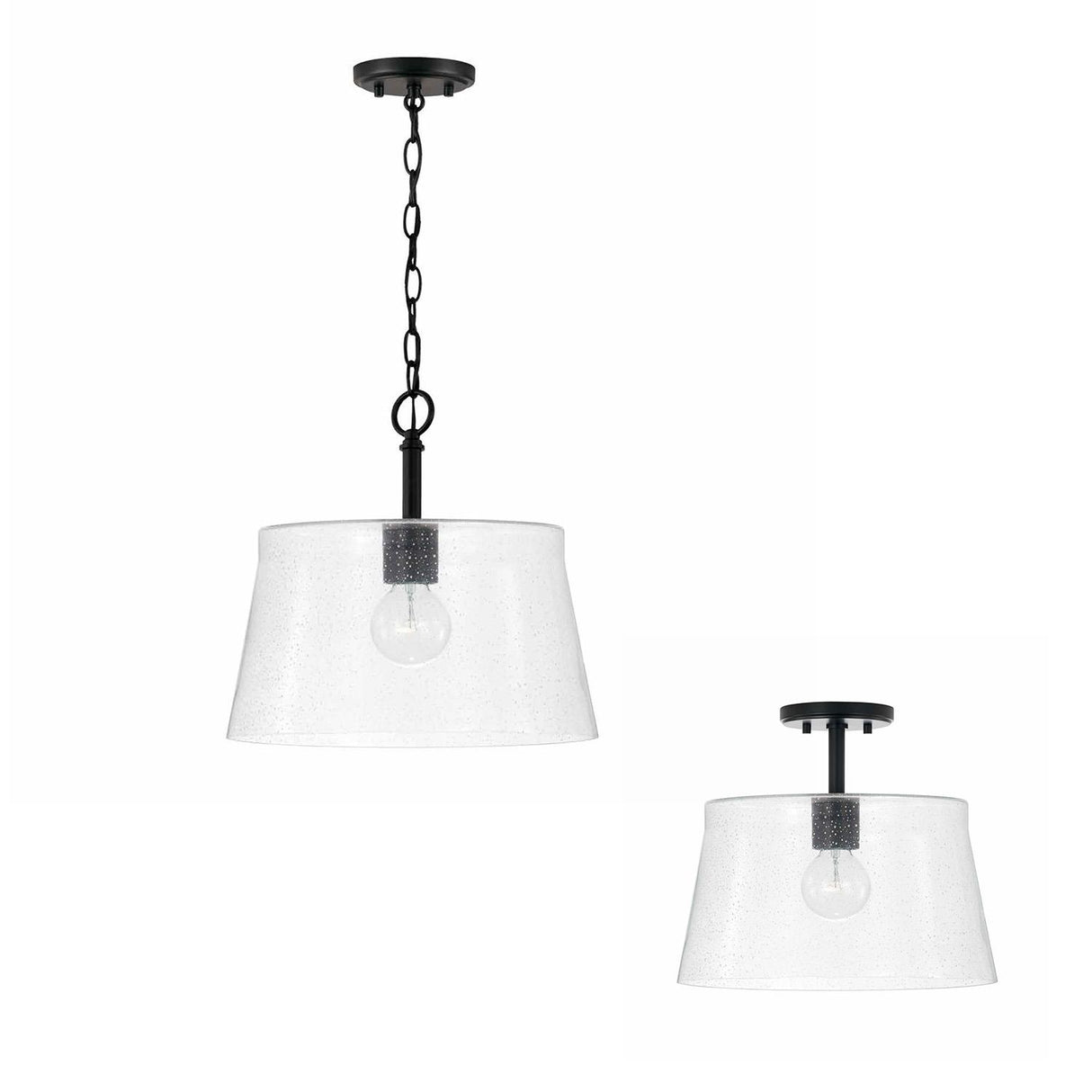 Capital Lighting 246911MB Baker 1 Light Pendant Matte Black