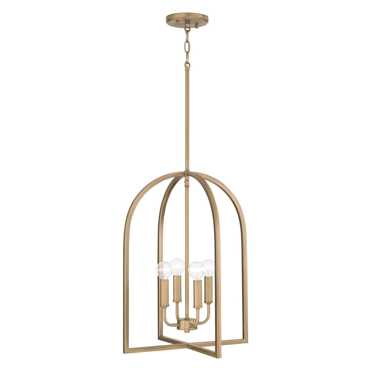 Capital Lighting 548841AD Lawson 4 Light Foyer Aged Brass