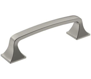 Amerock Cabinet Pull Satin Nickel 3-3/4 inch (96 mm) Center-to-Center Ville 1 Pack Drawer Pull Cabinet Handle Cabinet Hardware