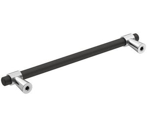 Amerock Cabinet Pull Polished Chrome/Matte Black 6-5/16 inch (160 mm) Center-to-Center Mergence 1 Pack Drawer Pull Cabinet Handle Cabinet Hardware